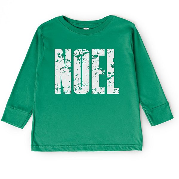 

Футболка с длинным рукавом Noel block distressed для малышей The Juniper Shop, Kelly