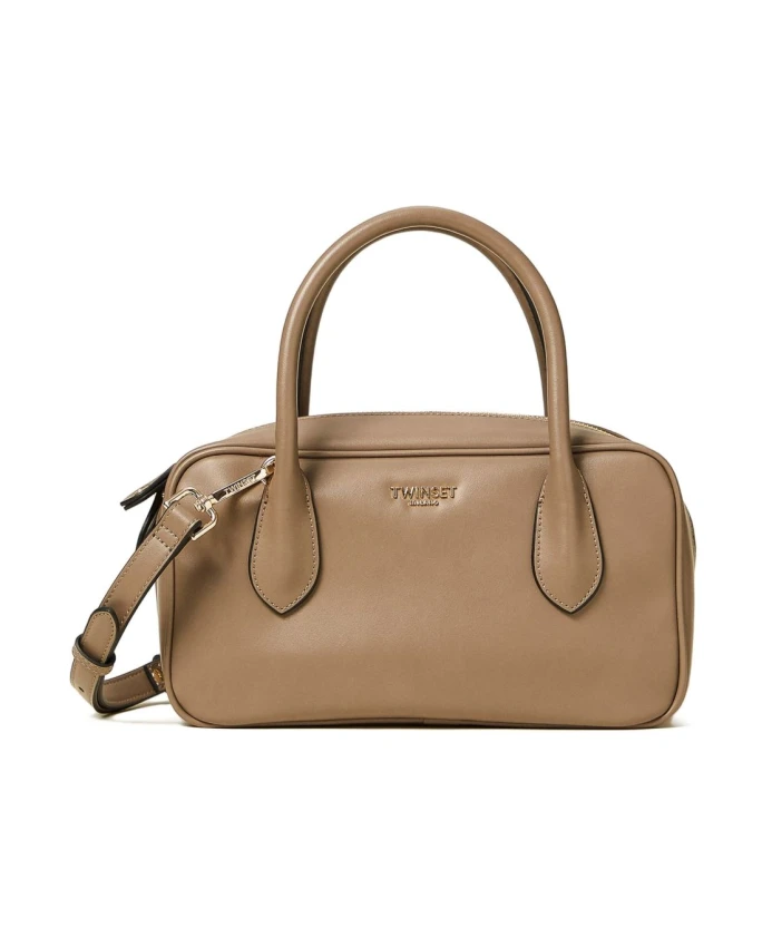 

Коричневая сумка через плечо на молнии Twinset, коричневый