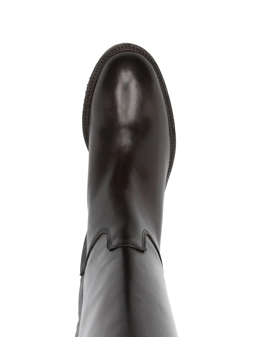 30-миллиметровые кожаные сапоги до колена Julie Dee, коричневый — фото 4