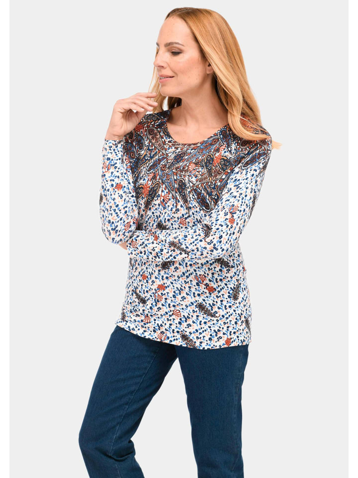 

GOLDNER Свитер с принтом в виде орнамента, каменного цвета / узорчатый