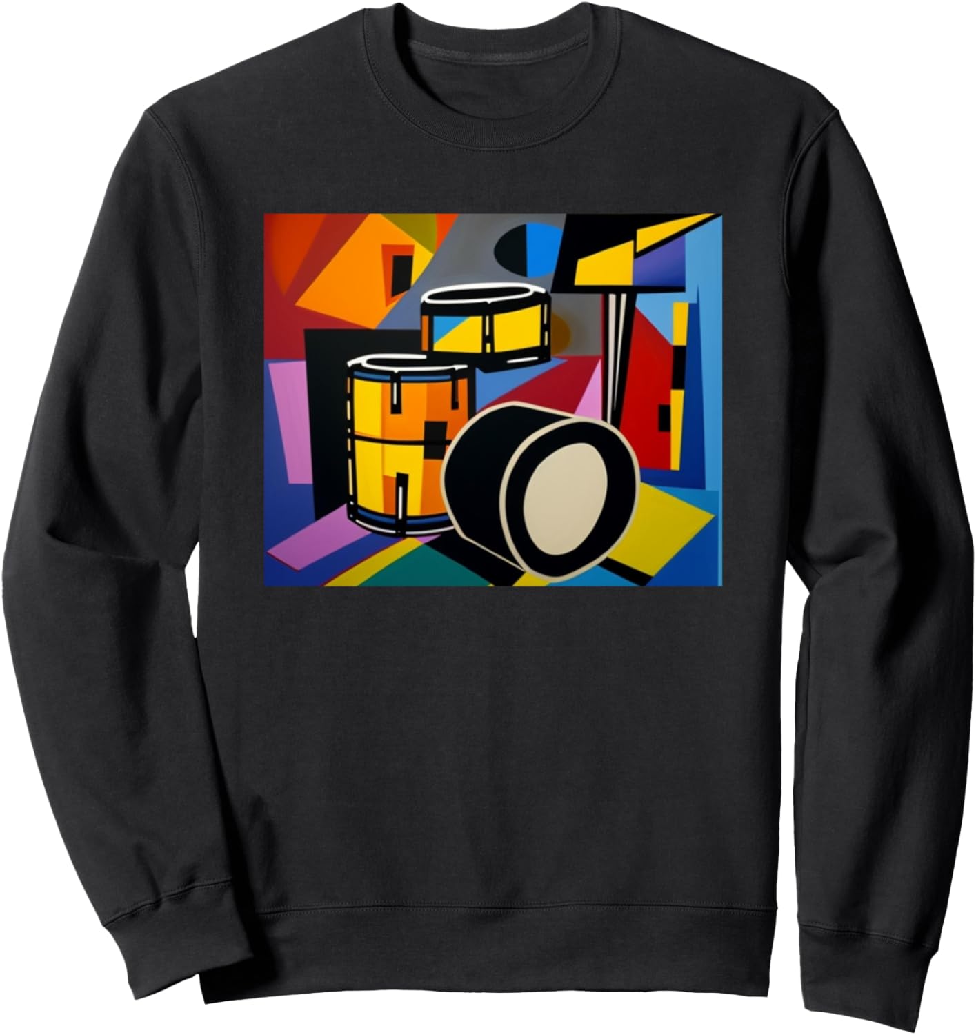 

Толстовка с силуэтом барабанщика в разноцветном исполнении Drums Music Art - Men Women Kids Boys Girls Gift