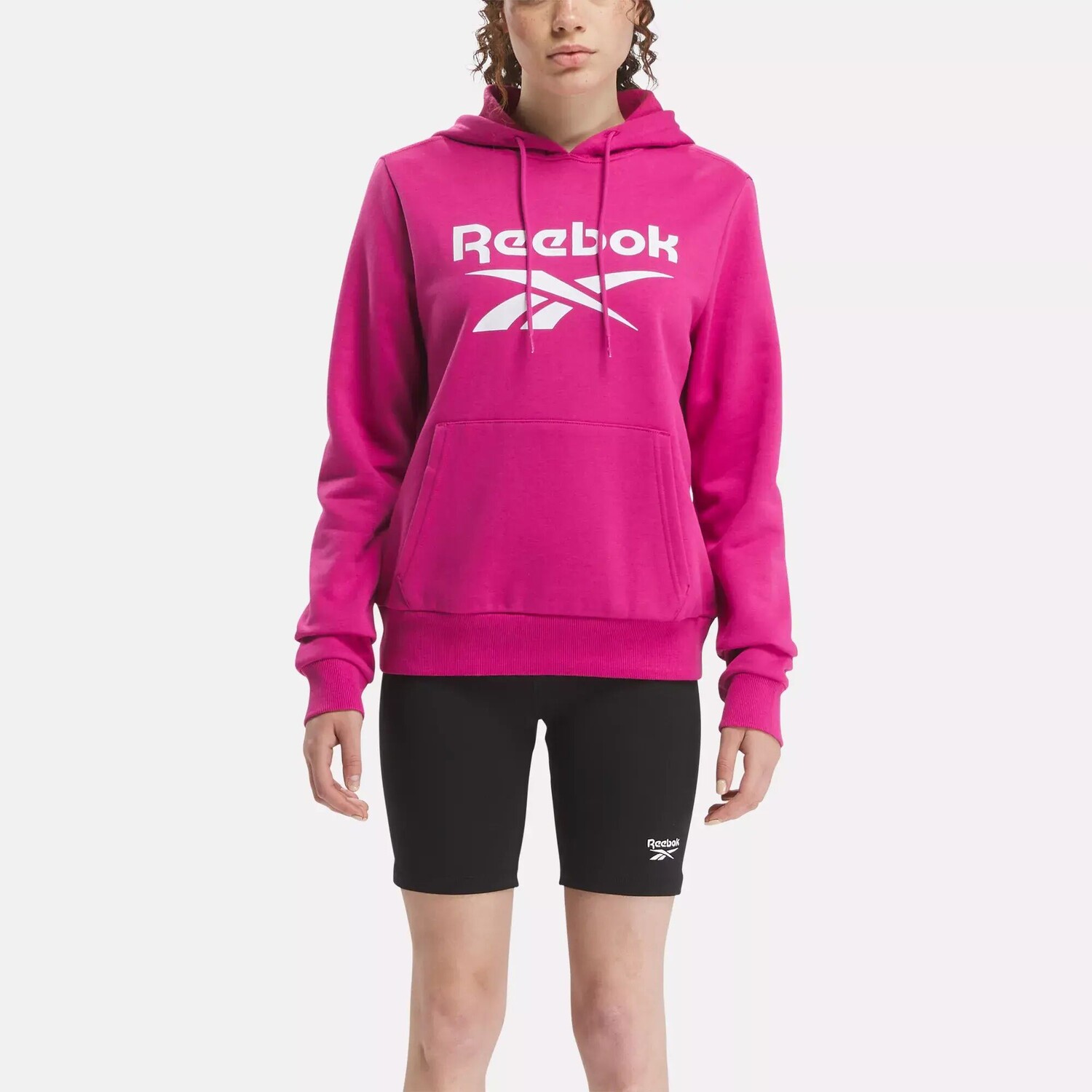 

Флисовая худи Identity с большим логотипом Reebok, розовый