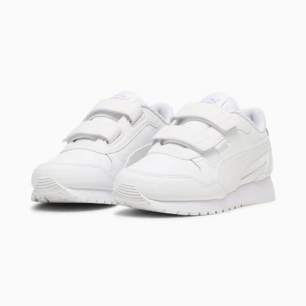 Маленькие дети не любят кроссовки St Runner V4 Leather Puma, белый — фото 2