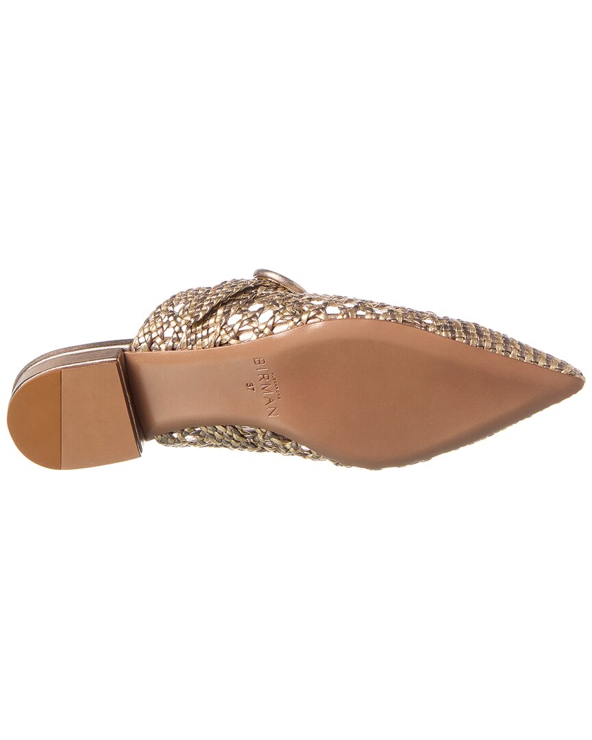 Alexandre Birman Dallas Кожаные туфли на плоской подошве, золотой — фото 4