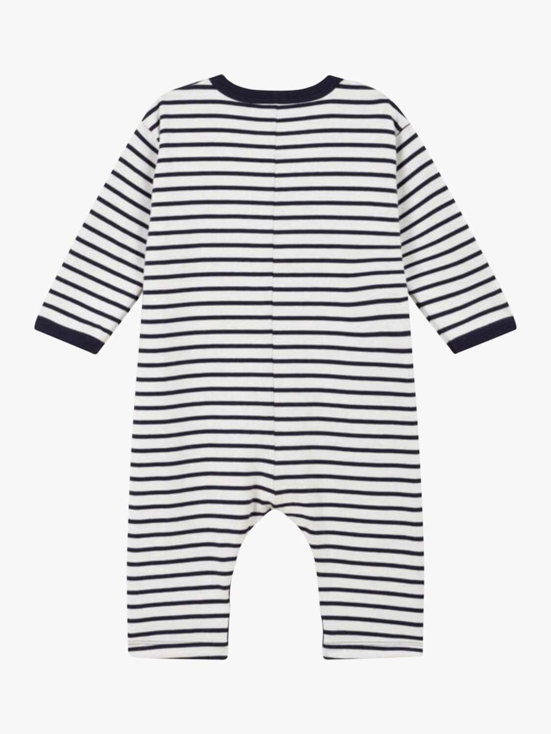 Комбинезон в полоску Baby Breton Petit Bateau, зефир/дым — фото 4