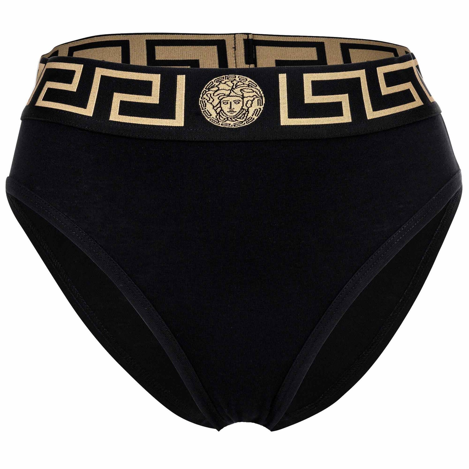 

Высокие трусы топика Versace, черный