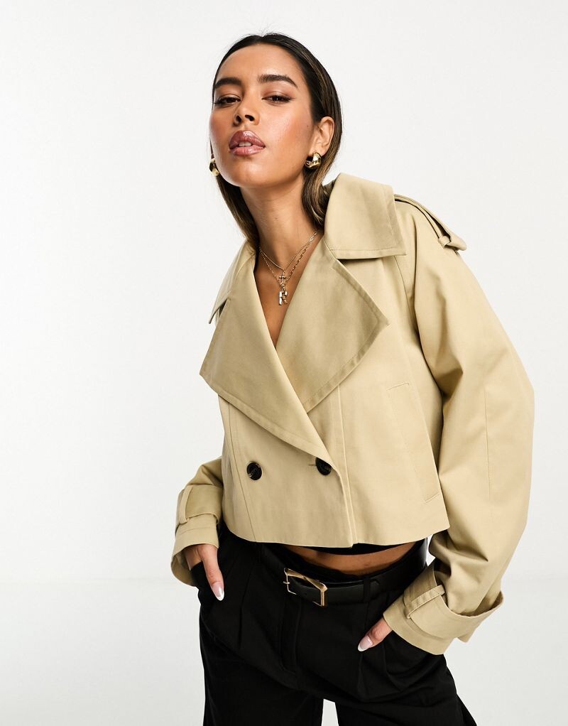 

Укороченный тренч ASOS DESIGN