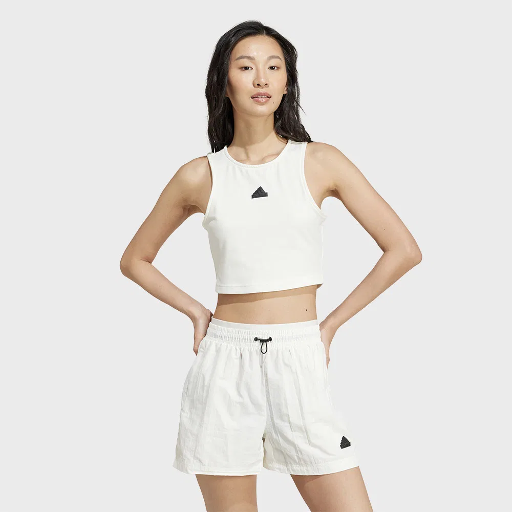 Женский укороченный танк-топ City Escape молочно-белый от Adidas
