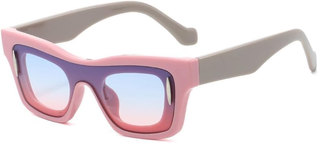 

Женские солнцезащитные очки класса люкс в стиле ретро с цельными линзами, мужские очки с леопардовым принтом и крупными заклепками, защита от УФ-излучения UV400 HHZZYVY, 25720-c5