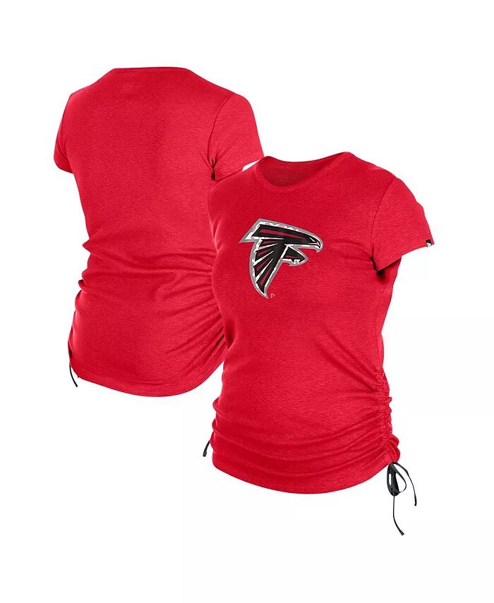 

Женская красная футболка Atlanta Falcons с рюшами по бокам New Era