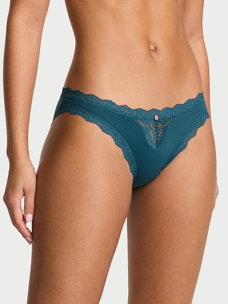 

Трусики-Бикини с кружевной отделкой Dream Angels, lace trim teal haze