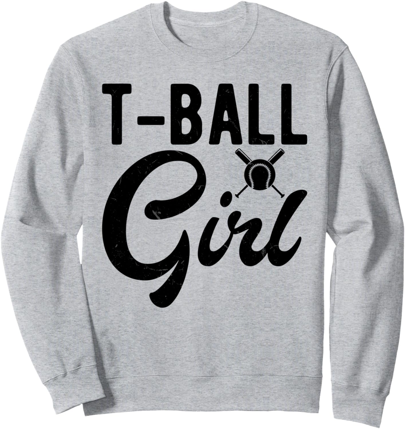 

Девочка, играющая в ти-бол - Толстовка с надписью Девочка, играющая в ти-бол Teeball Girls, серый