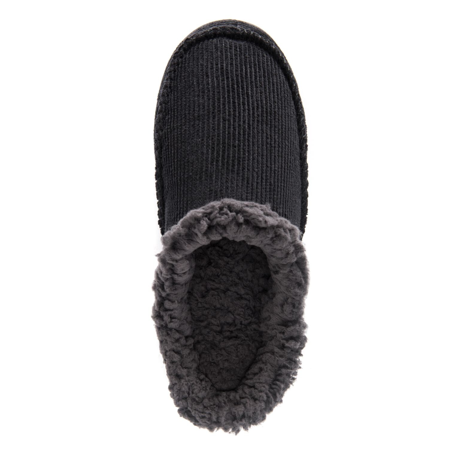MUK LUKS Мужские вельветовые тапочки-сабо на подкладке из искусственного меха — фото 4