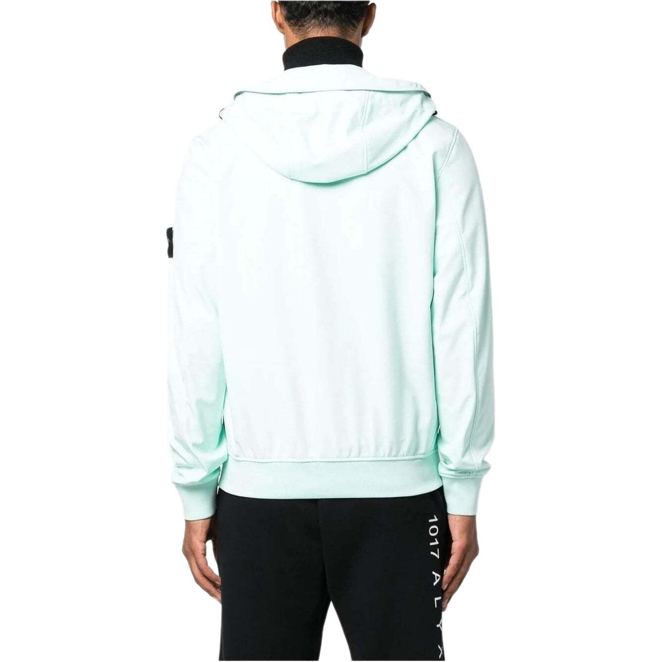 Куртка мужская LIGHT SOFT SHELL-R SERIES SOFT SHELL бирюзового цвета Stone Island, бирюзовый — фото 3