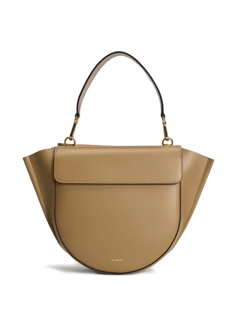 

Изогнутая кожаная сумка через плечо Wandler, коричневый