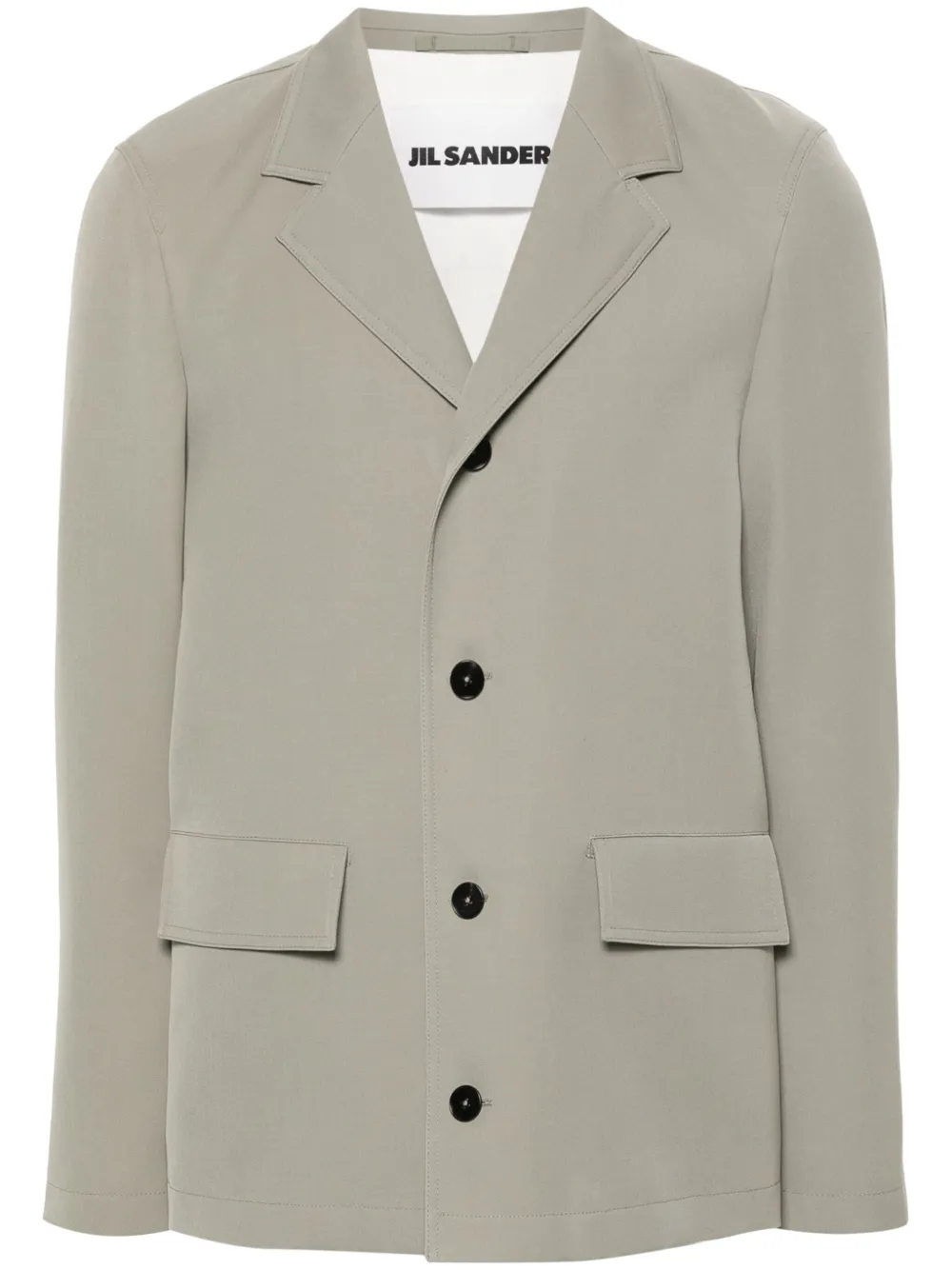 

Шерстяной однобортный пиджак JIL SANDER, зеленый