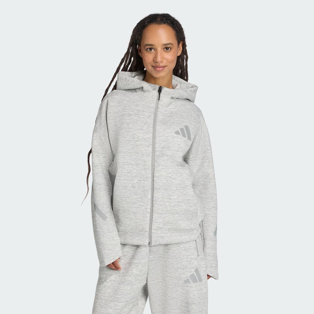 Толстовка ZNE Premium на молнии Adidas, gray