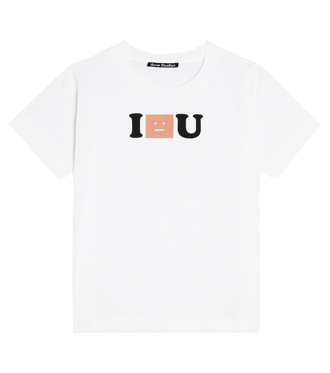 

Футболка из хлопкового джерси с логотипом face Acne Studios Kids, белый