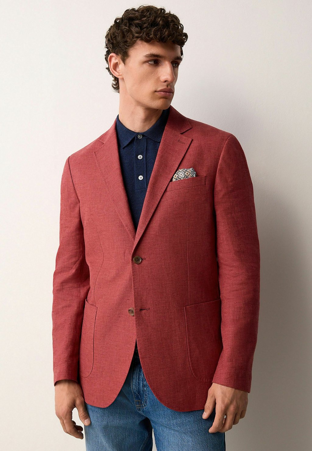 

Пиджак-блейзер REGULAR FIT - TEXTURED Next, коралловый