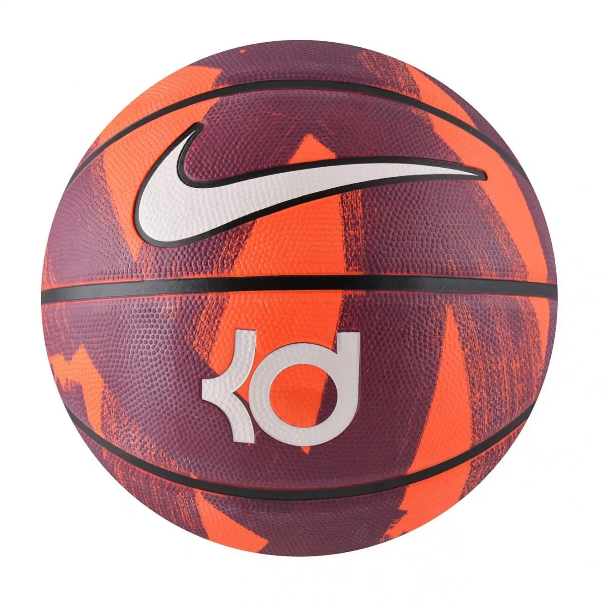 

Nike Баскетбольный мяч KD Rubber, оранжевый, фиолетовый, белый, размер 7, тренировочный, унисекс