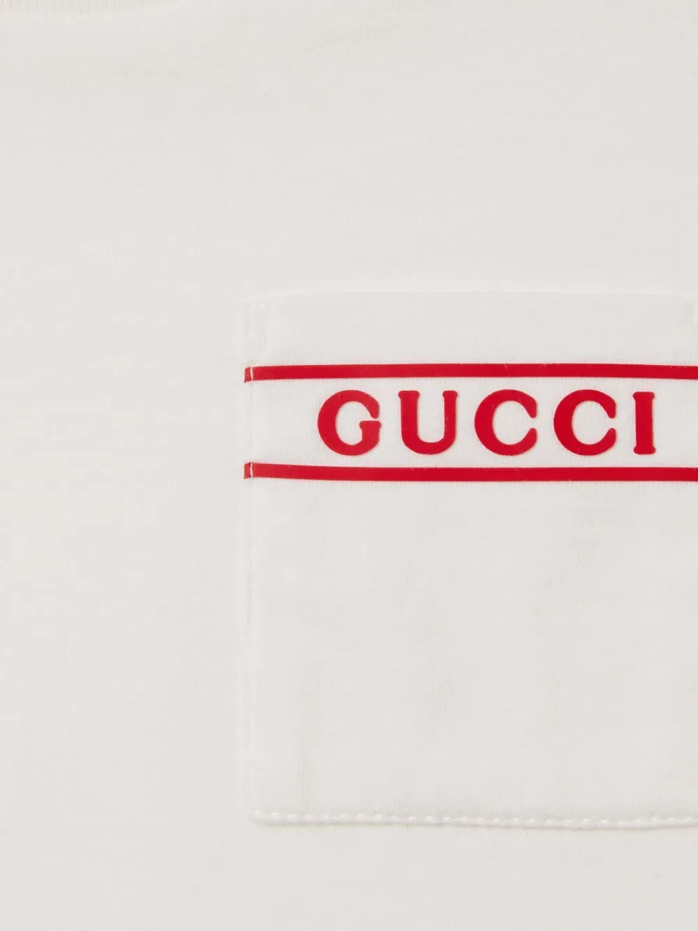 Футболка с нагрудным карманом Gucci Kids, нейтральный — фото 3