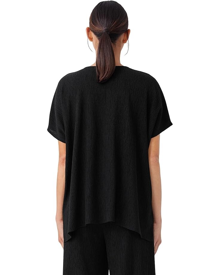 

Топ Eileen Fisher V-Neck Boxy Top, черный