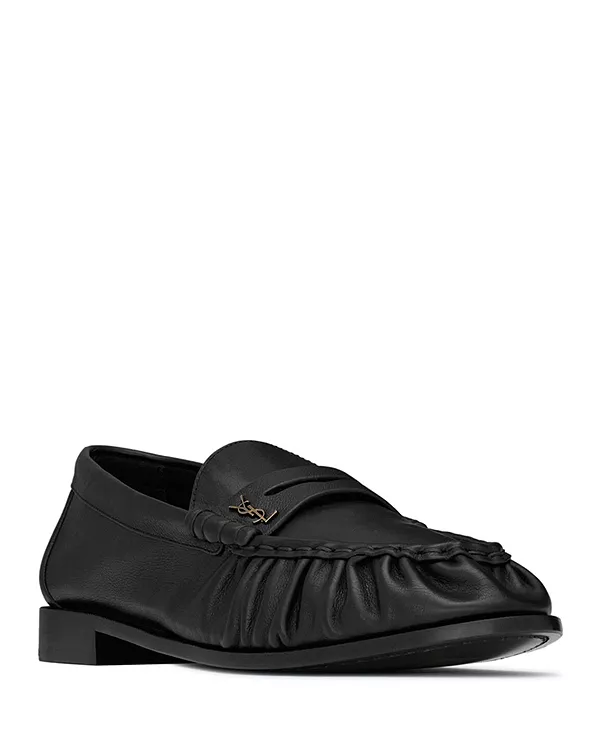 Женские лоферы-тапочки Saint Laurent, черный