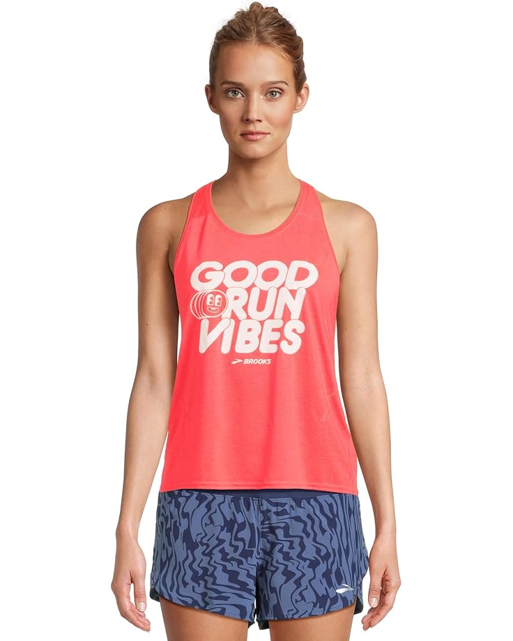 

Топ Brooks Distance Tank 3.0, цвет Neo Cayenne/Good Run Vibes
