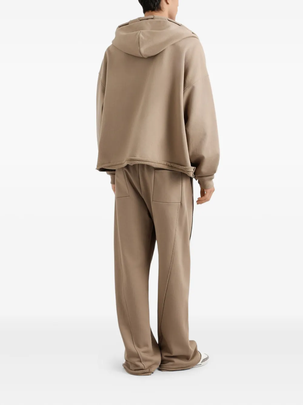 Спортивные брюки с кулиской и бахромой DOLCE & GABBANA, коричневый — фото 3