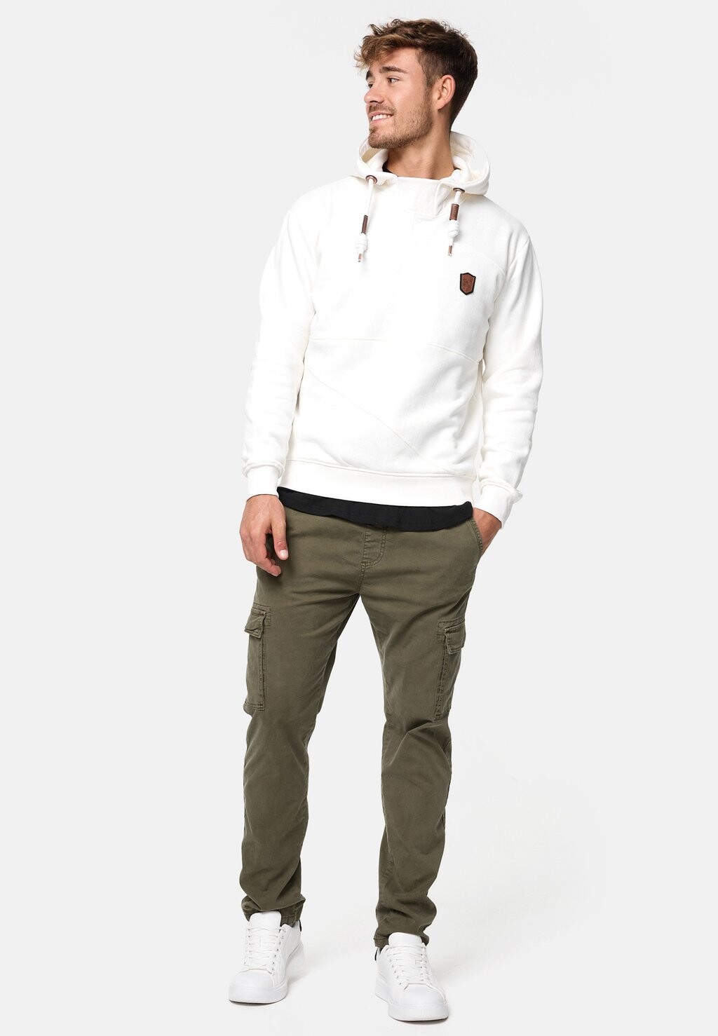 

Толстовка с капюшоном MEZA INDICODE JEANS, белый