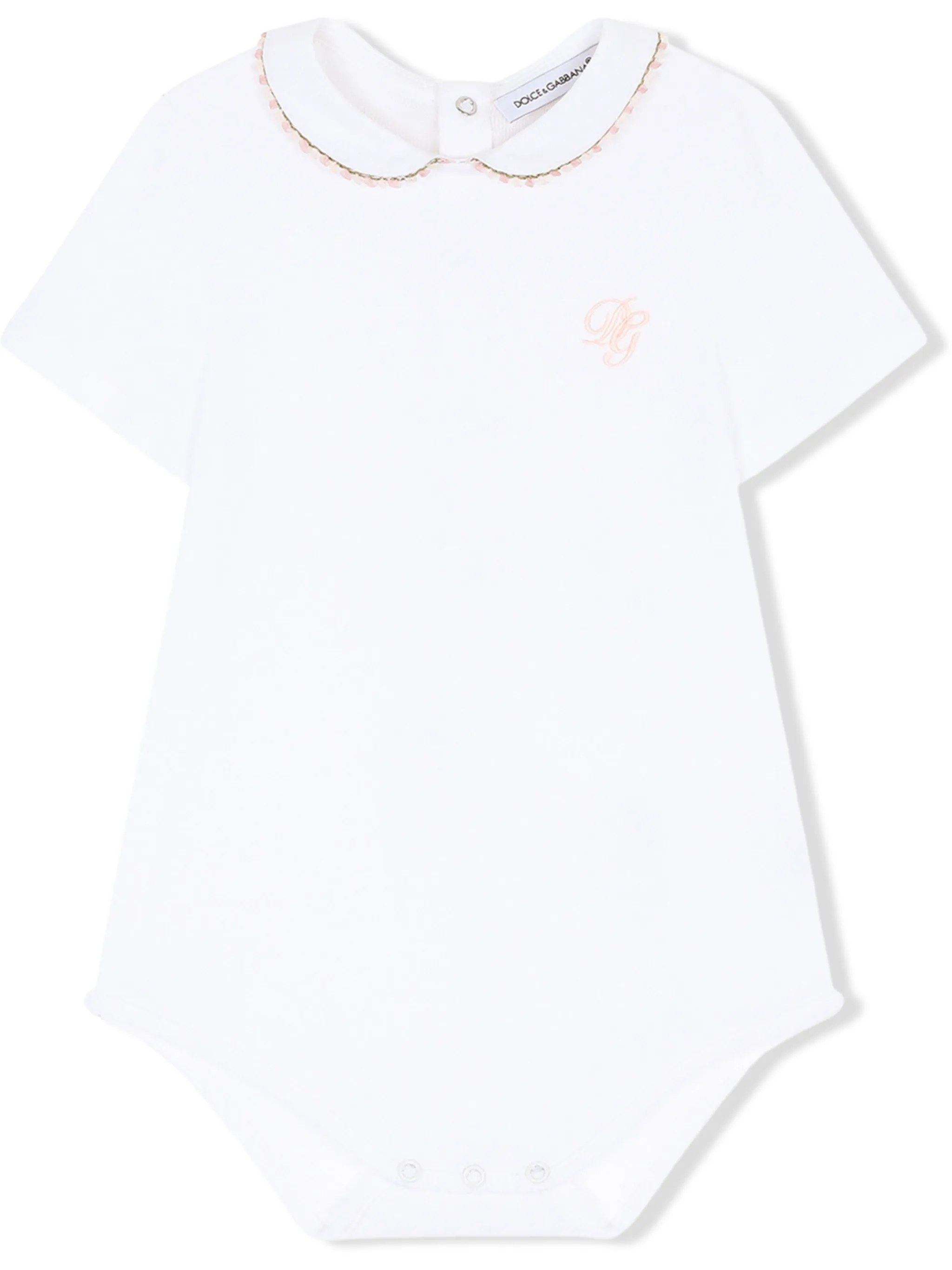 

Боди из джерси с вышивкой DG Dolce & Gabbana Kids, белый