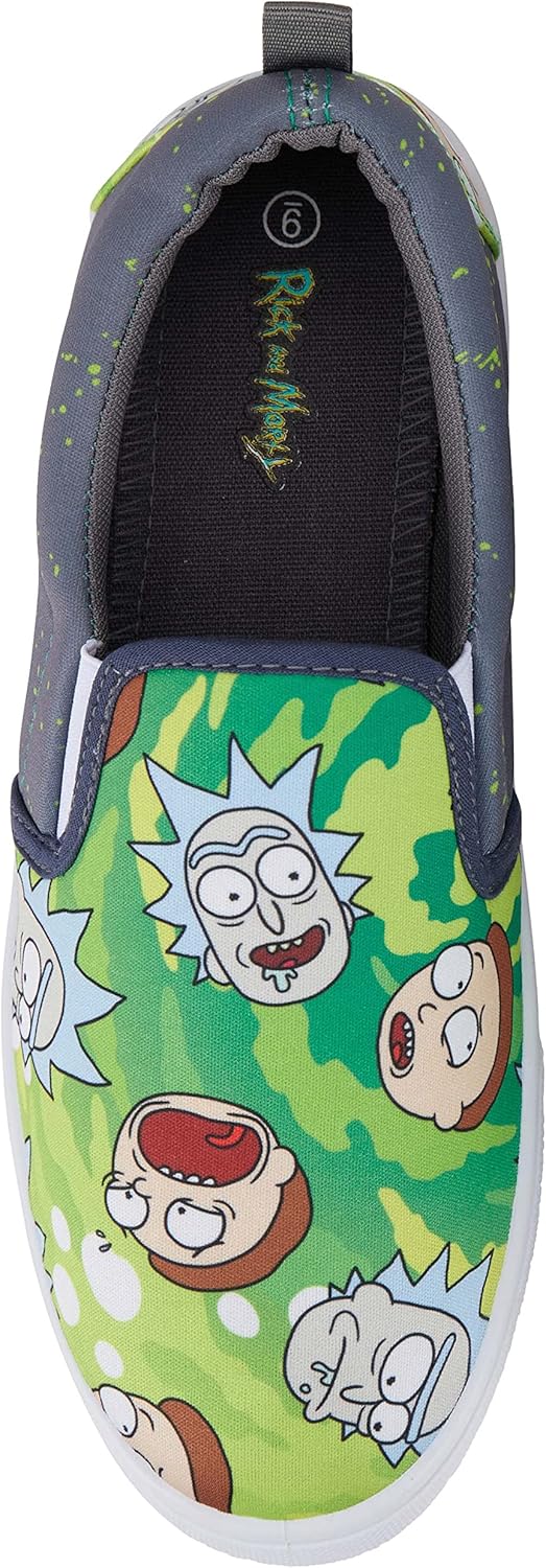 Мужская обувь RICK AND MORTY - Мужские слипоны - Кеды на шнуровке Rick Morty, зеленый — фото 4