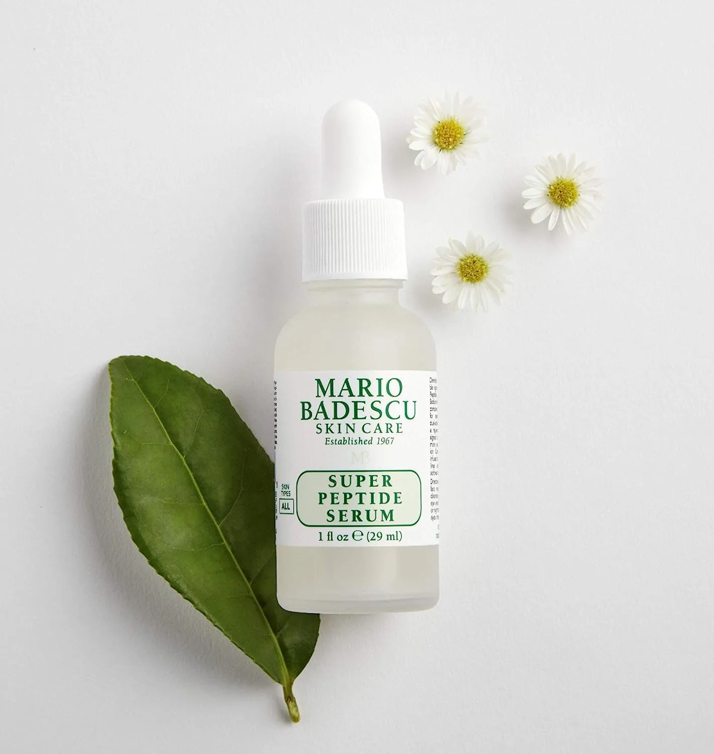 Mario Badescu набор для увлажнения и упругости кожи Super Peptide Serum и Peptide Renewal Cream с гиалуроновой кислотой, по 30 мл, Green — фото 2