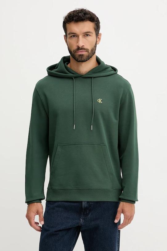 

Хлопковая толстовка Calvin Klein Jeans, зеленый