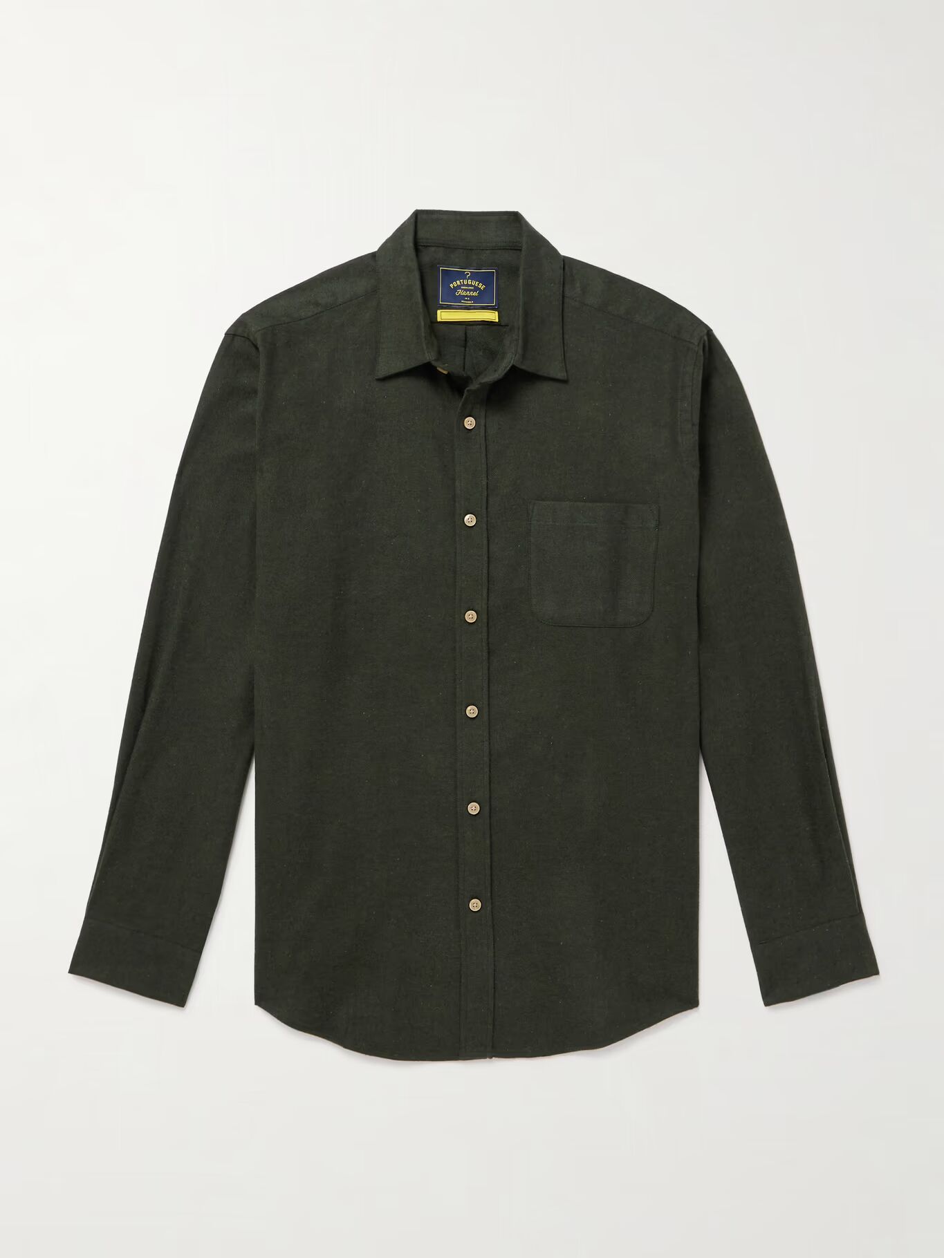 

Рубашка Teca из хлопка и фланели PORTUGUESE FLANNEL, зеленый