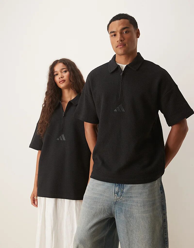 

Поло adidas Sportswear вафельного цвета черного цвета Adidas Originals