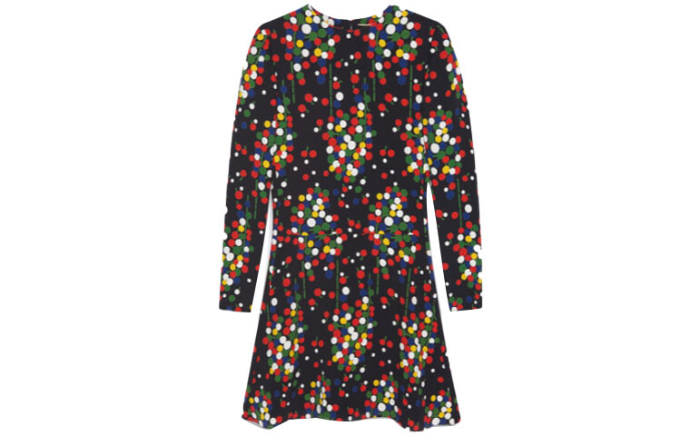 

Платье женское Saint Laurent с длинными рукавами, синий / красный / белый