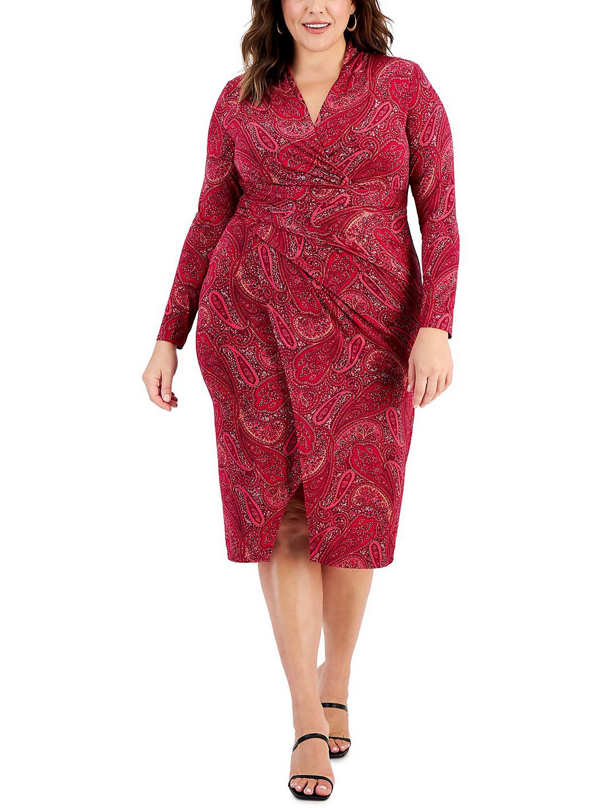 

Плюс Женское Длинное Платье-Халат С Животным Принтом Rachel Rachel Roy, цвет berry paisley