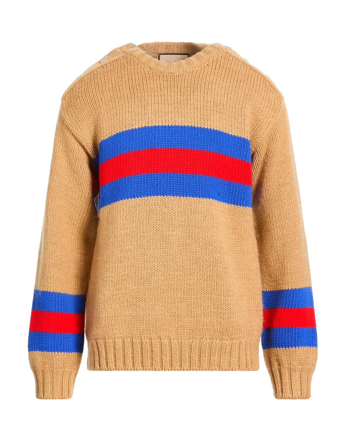 Свитер с интарсией Gucci Camel