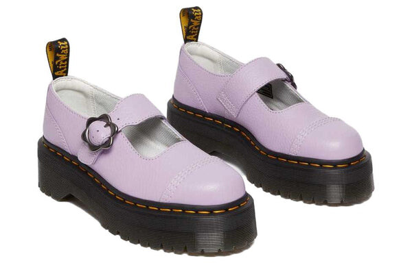 Кроссовки addina flower buckle leather platform shoes 'lilac' Dr. Martens, сиреневый — фото 3