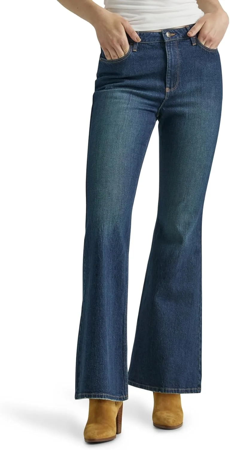 

Wrangler женские джинсы с высокой талией и расклешенным силуэтом