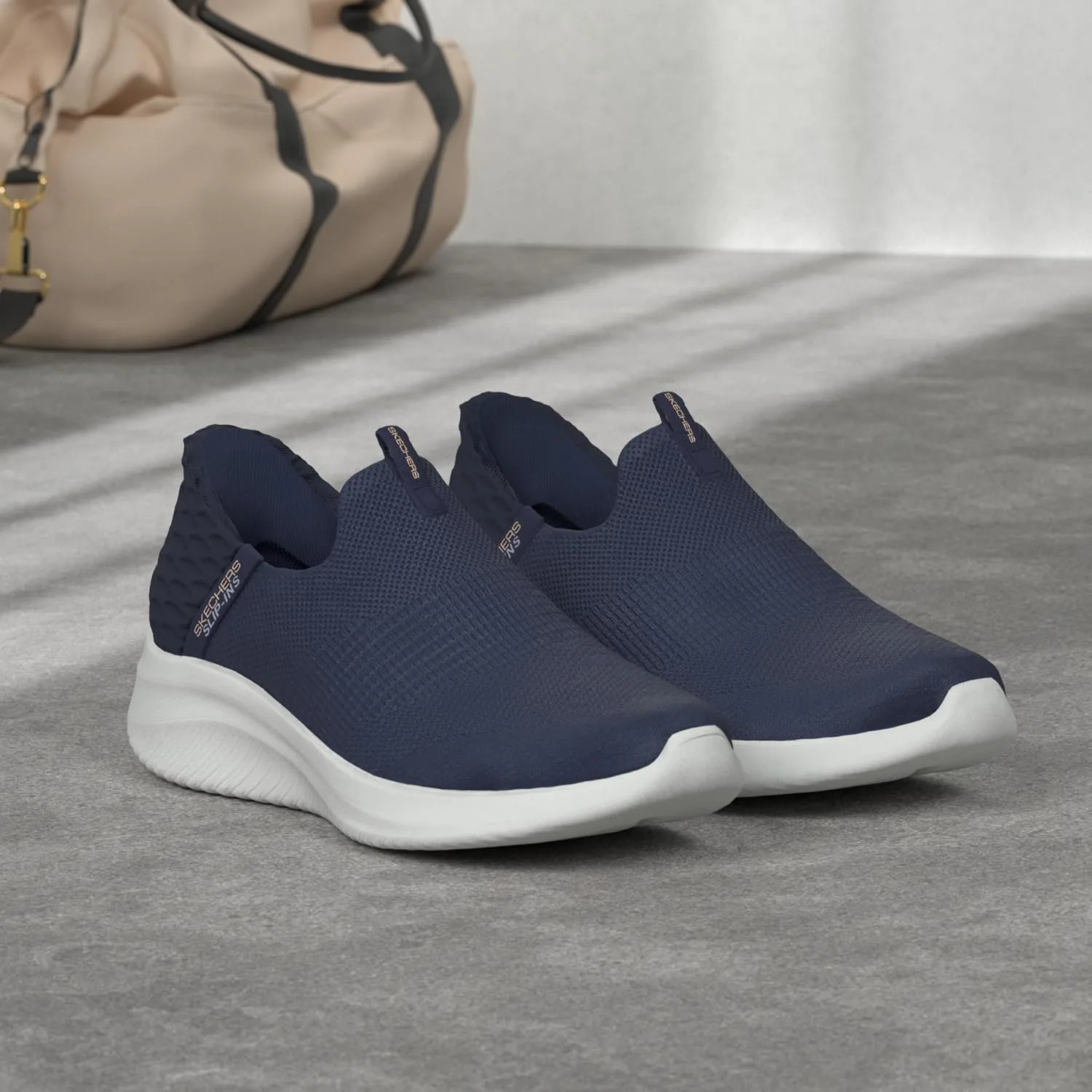 Мужские кроссовки Skechers, спортивная обувь, темно-синий — фото 2
