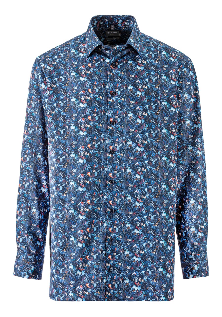 

Повседневная рубашка OLYMP Comfort fit Button Up Shirt, морской синий
