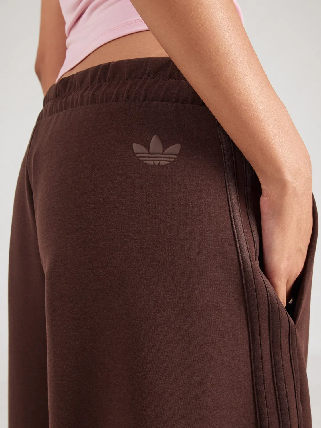 Брюки-бочонки Adidas Originals коричневого цвета — фото 2