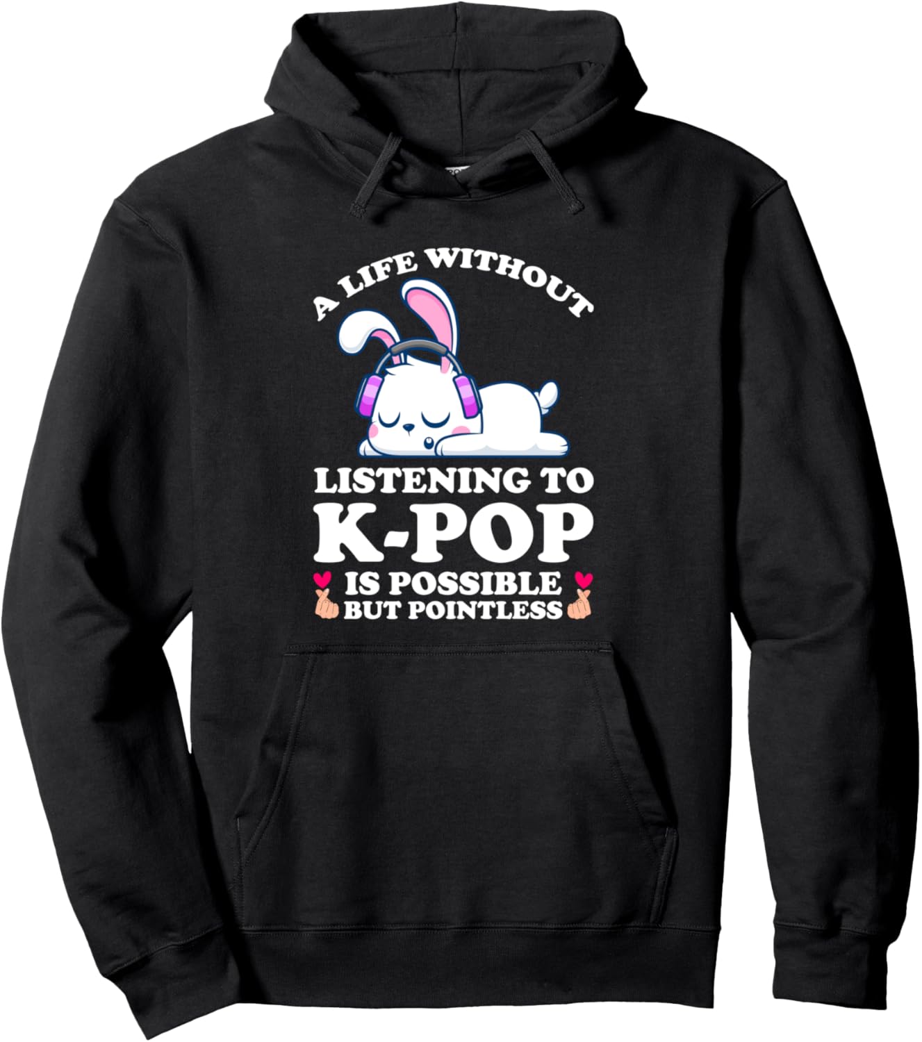 

Можно прожить и без прослушивания K-POP. Толстовка с надписью K-POP K-Pop Merchandise Gifts, черный