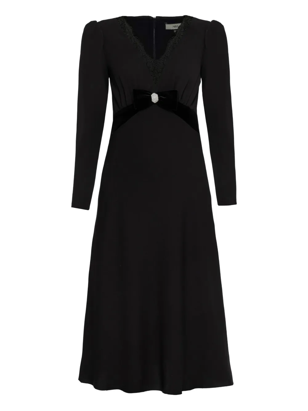

Миди-платье с кристаллическим декором Nissa, черный
