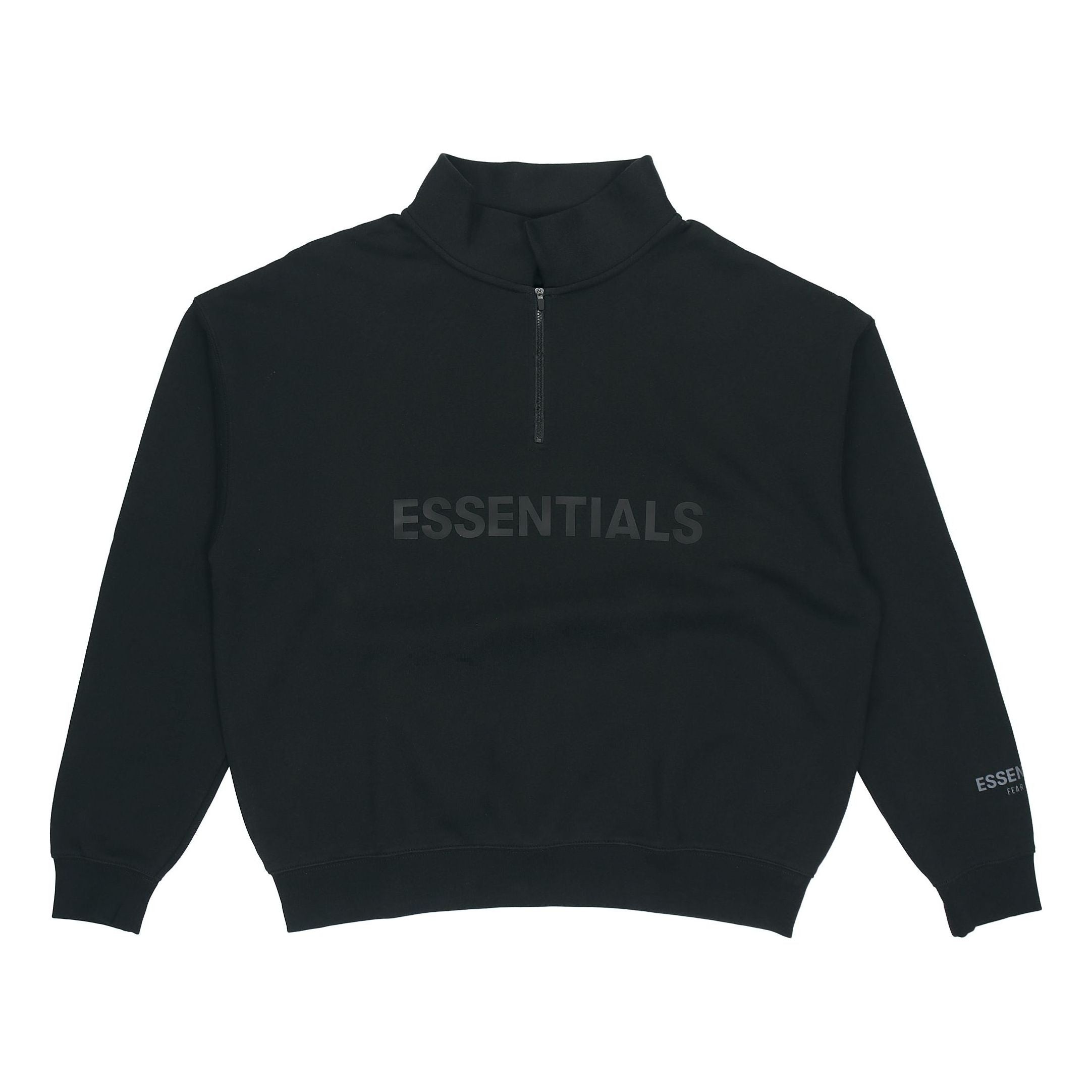 

Спортивная толстовка Fear of God Essentials FW20 Half Zip Sweatshirt 'Black' 0192250500211001, черный