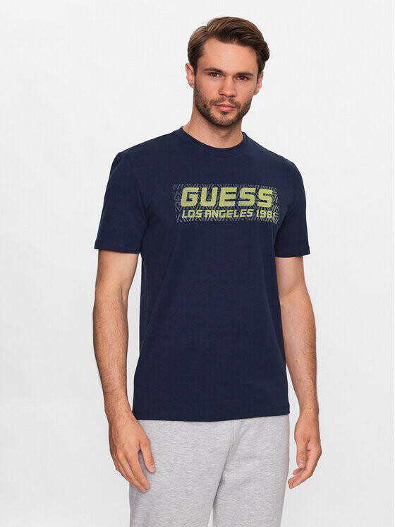 

Футболка узкого кроя Guess, синий