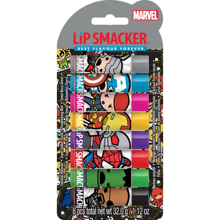 

Бальзам для губ Party Pack Marvel Bálsamos Labiales Lip Smacker, Set 7 productos