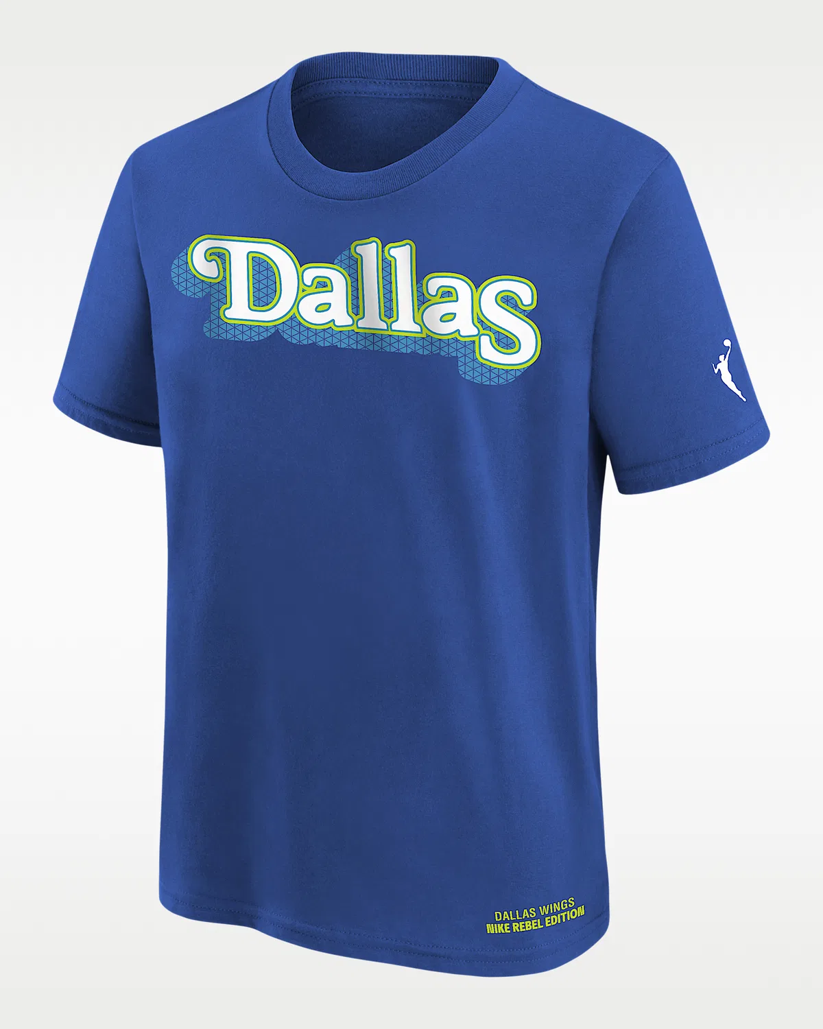 Большая детская футболка Nike WNBA Dallas Wings Rebel Edition, Game Royal
